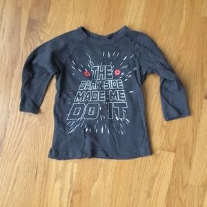 Crewcuts boys Star Wars 3/4 sleeve top, Sz 4-5